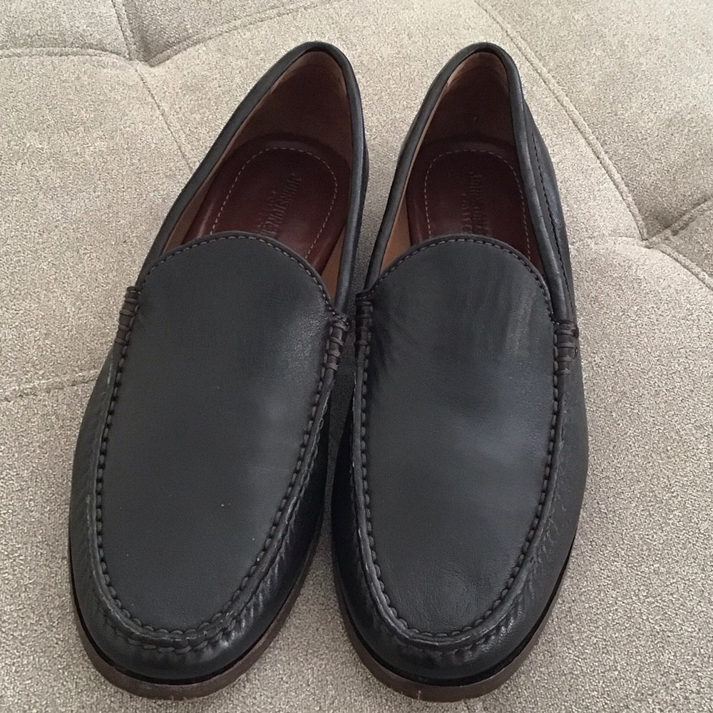 Johnston & Murphy Dark Leather Slip-Ons